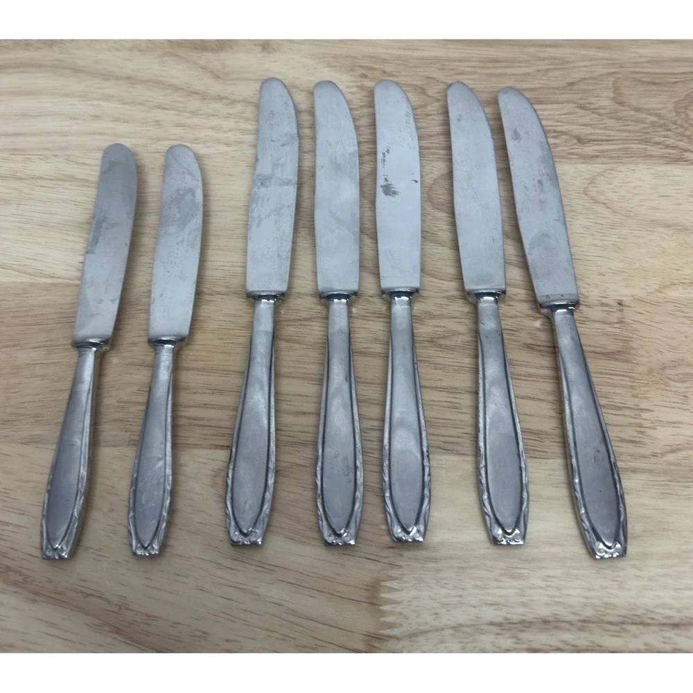 T.‎ Fernandes 85 inox Guimaraes Set Of 7 Knifes Portugal 2 Butter 5 Regular #AA